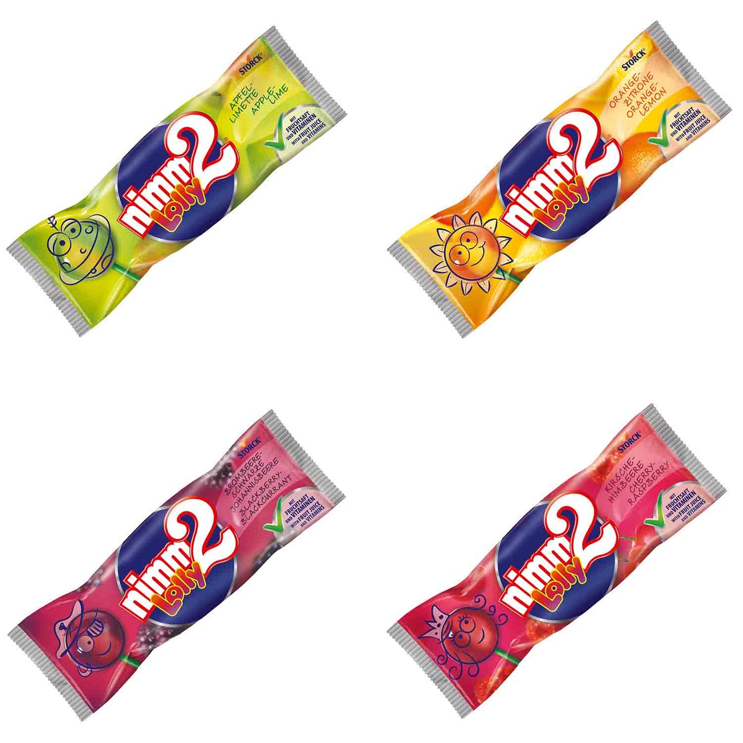 nimm2 Lolly 12 einzeln verpackte Lollis 120g - Candyshop.ch