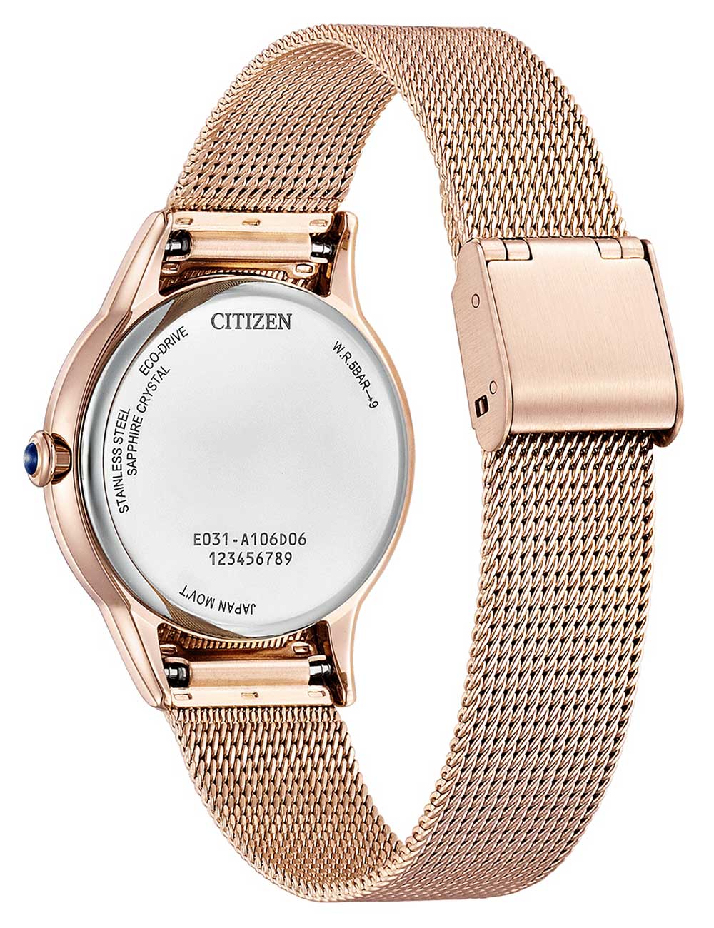 CITIZEN EM1153-88A Analoguhr Armbanduhr 46 mm ansicht-3