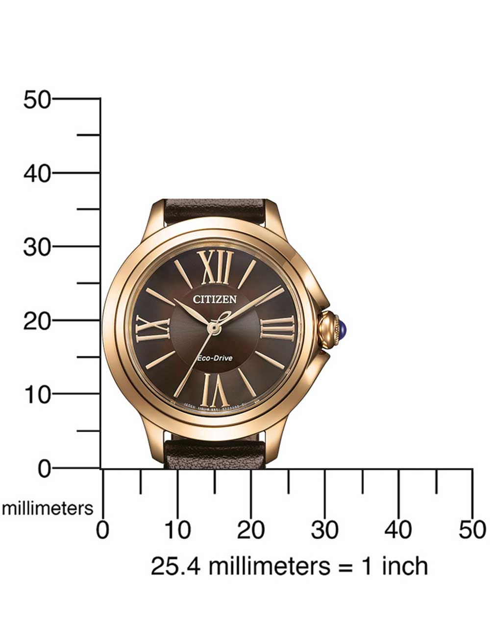CITIZEN EM1163-09X Analoguhr Armbanduhr 40 mm ansicht-3