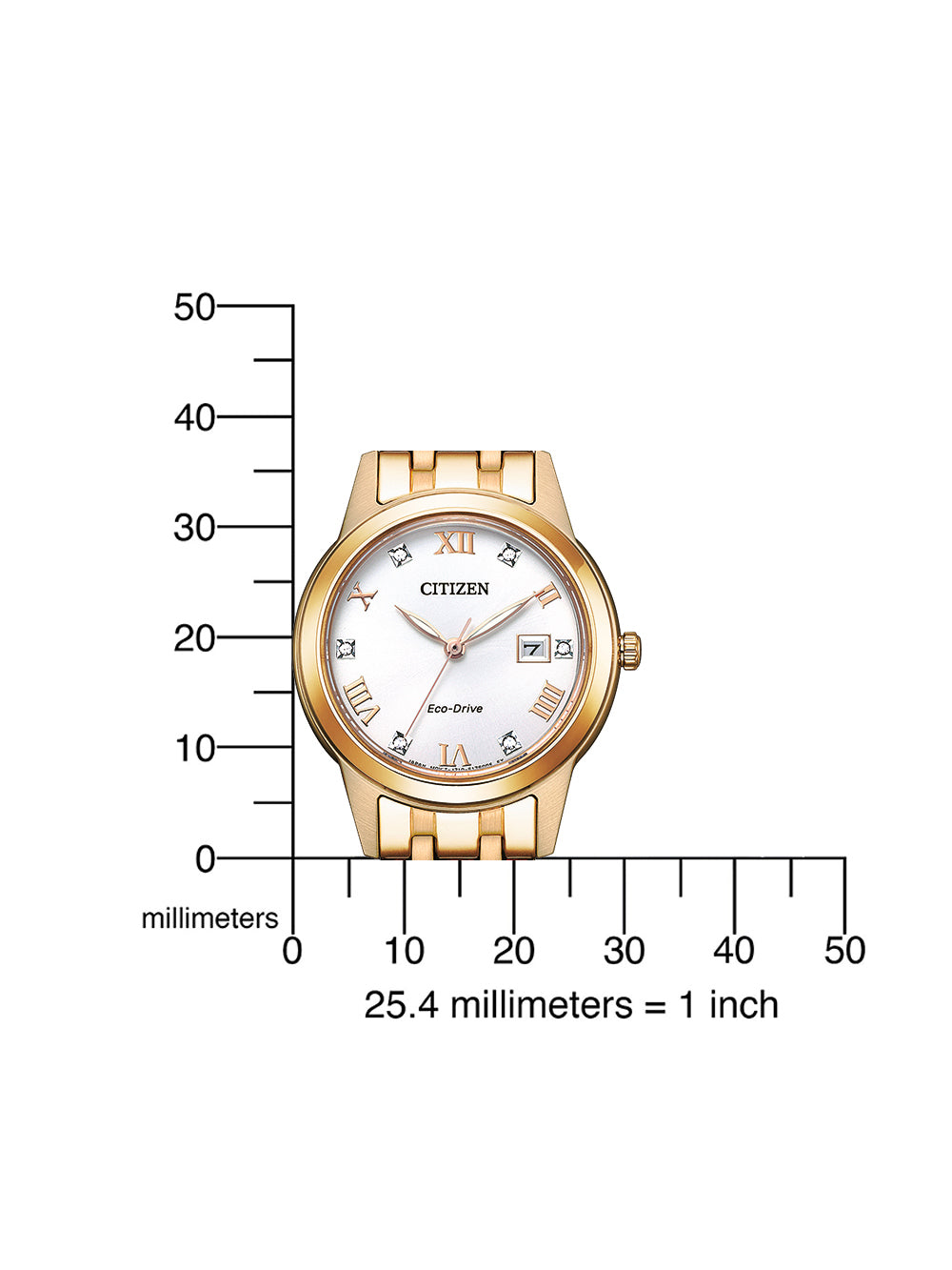 CITIZEN FE1243-83A Analoguhr Armbanduhr ansicht-3