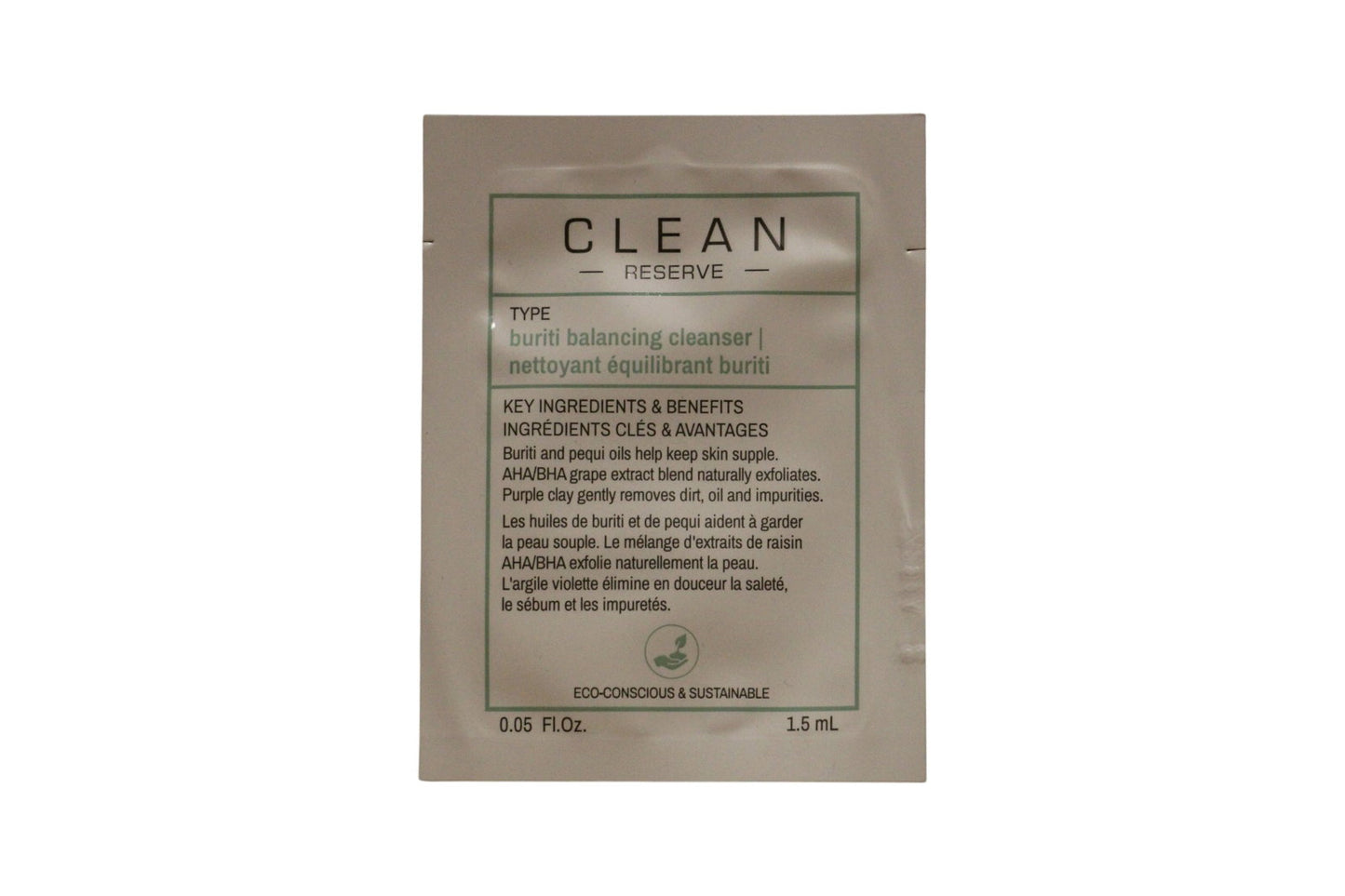 Clean Clean, Reserve, Buriti, Ausbalancieren, Reinigungsgel, Für das Gesicht, 1.5 ml *Muster Sample