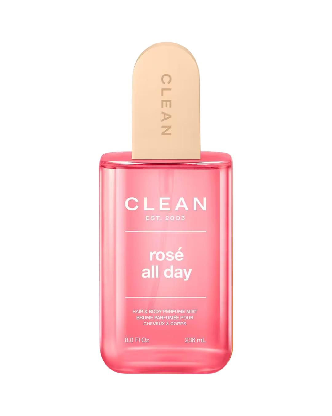 Clean Clean, Rose All Day, Duftnebel für das Haar, Für Frauen, 236 ml Regular