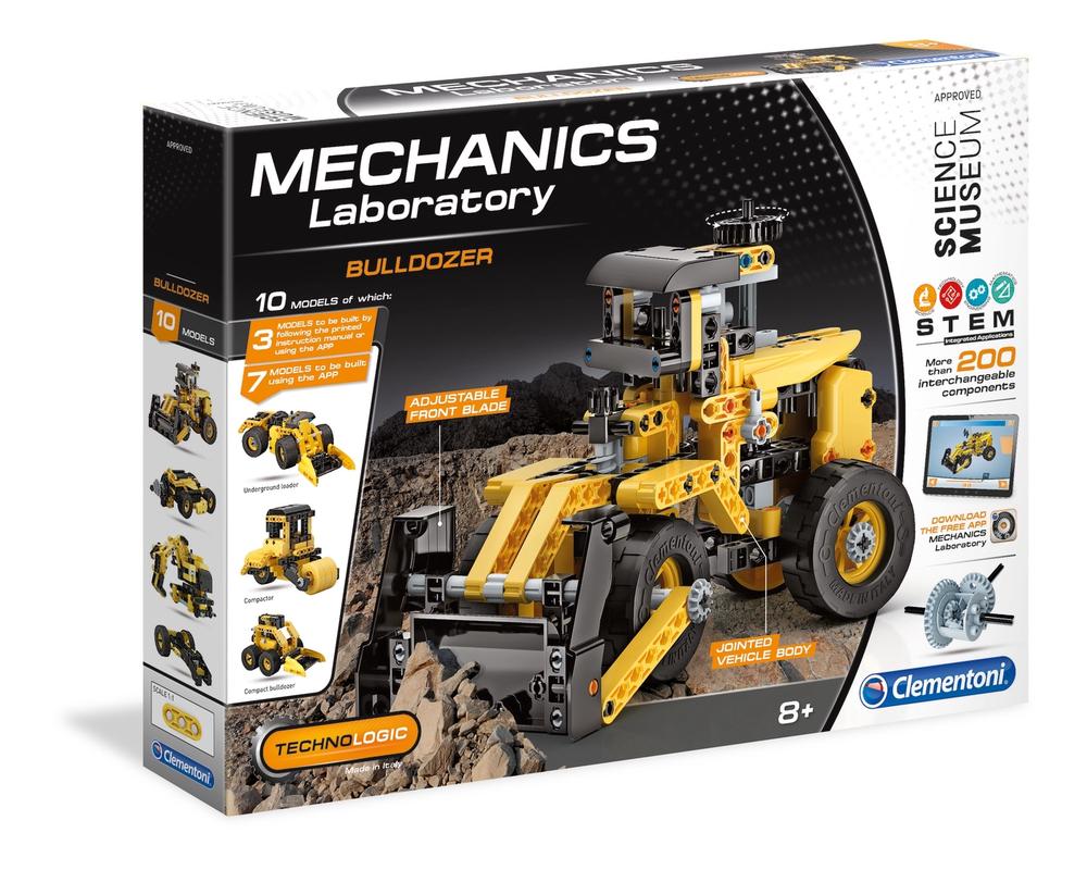 Clementoni, Mechanics Laboratory, Bulldozer, Konstruktionsset, Für Jungen, 8+ jahre, 200 stk