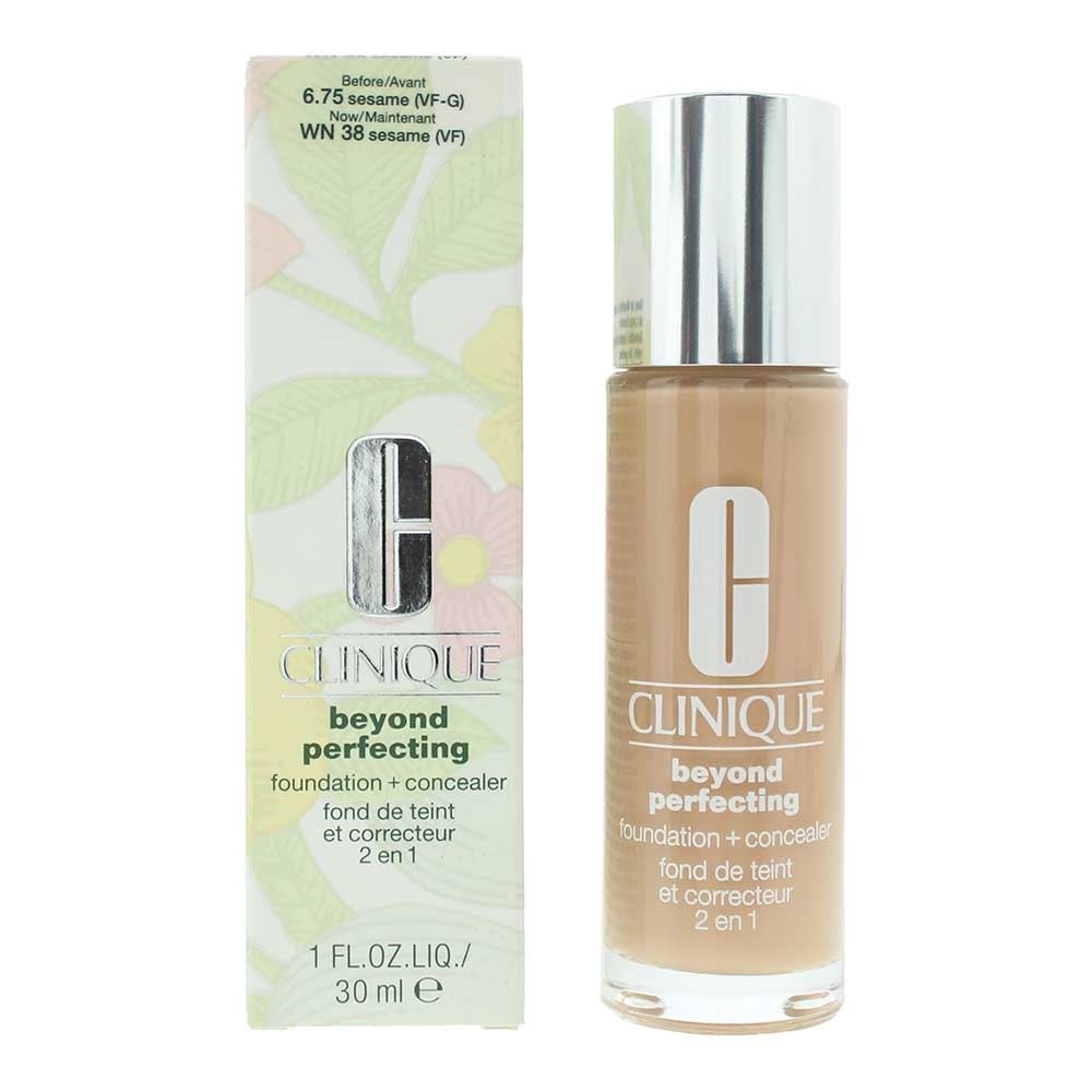 Clinique Clinique, Beyond Perfecting, Vollständige Abdeckung, Flüssige Grundierung & Concealer 2-in-1, 38, Sesam, 30 ml Regul