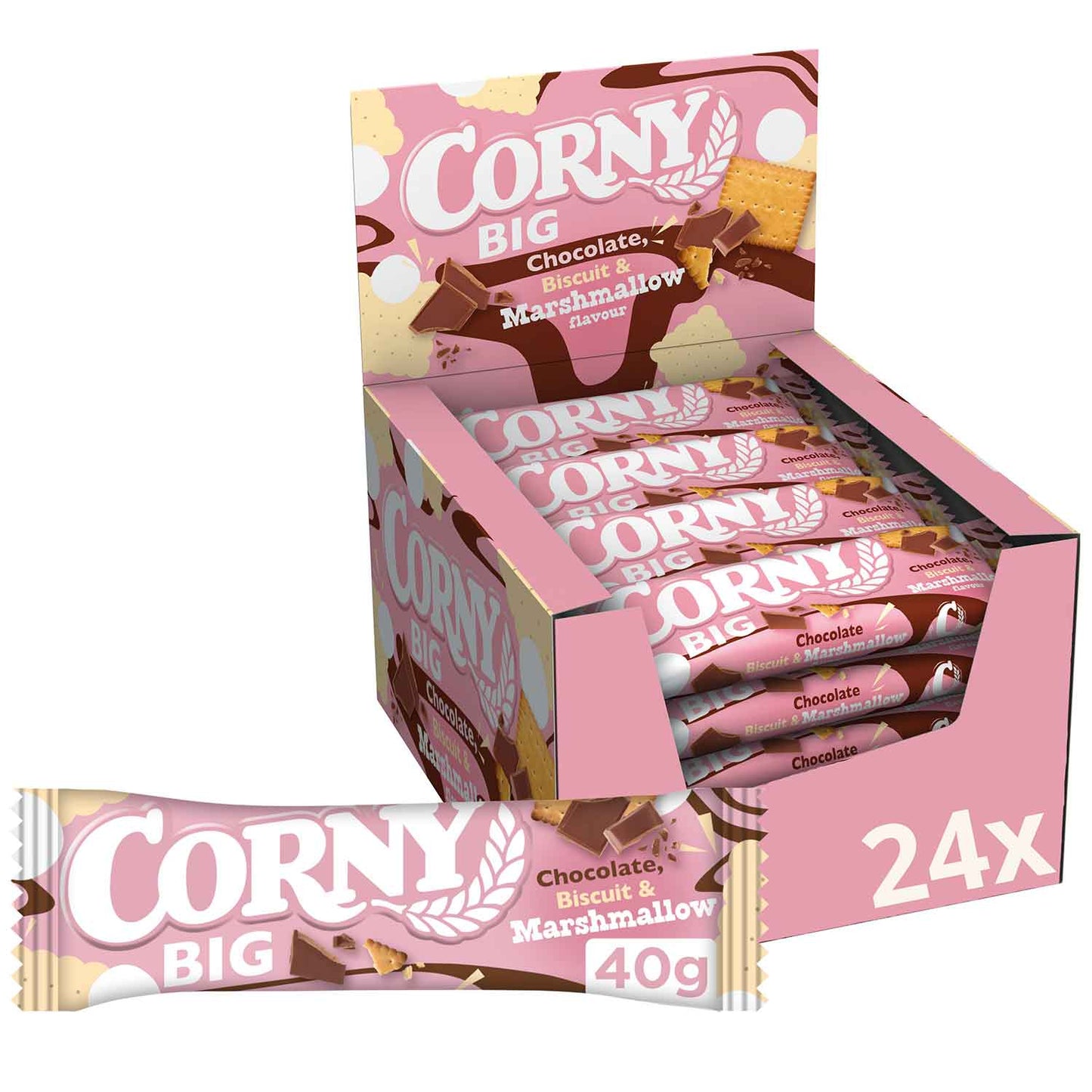 Corny BIG Chocolate, Biscuit & Marshmallow 24x40g