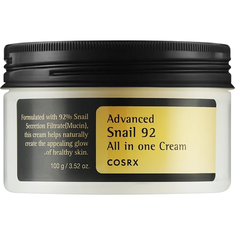 Cosrx Cosrx, Advanced Snail 92, Snail Extract, Feuchtigkeitsspendend und nährend, Sahne, Für das Gesicht, 100 ml Regular