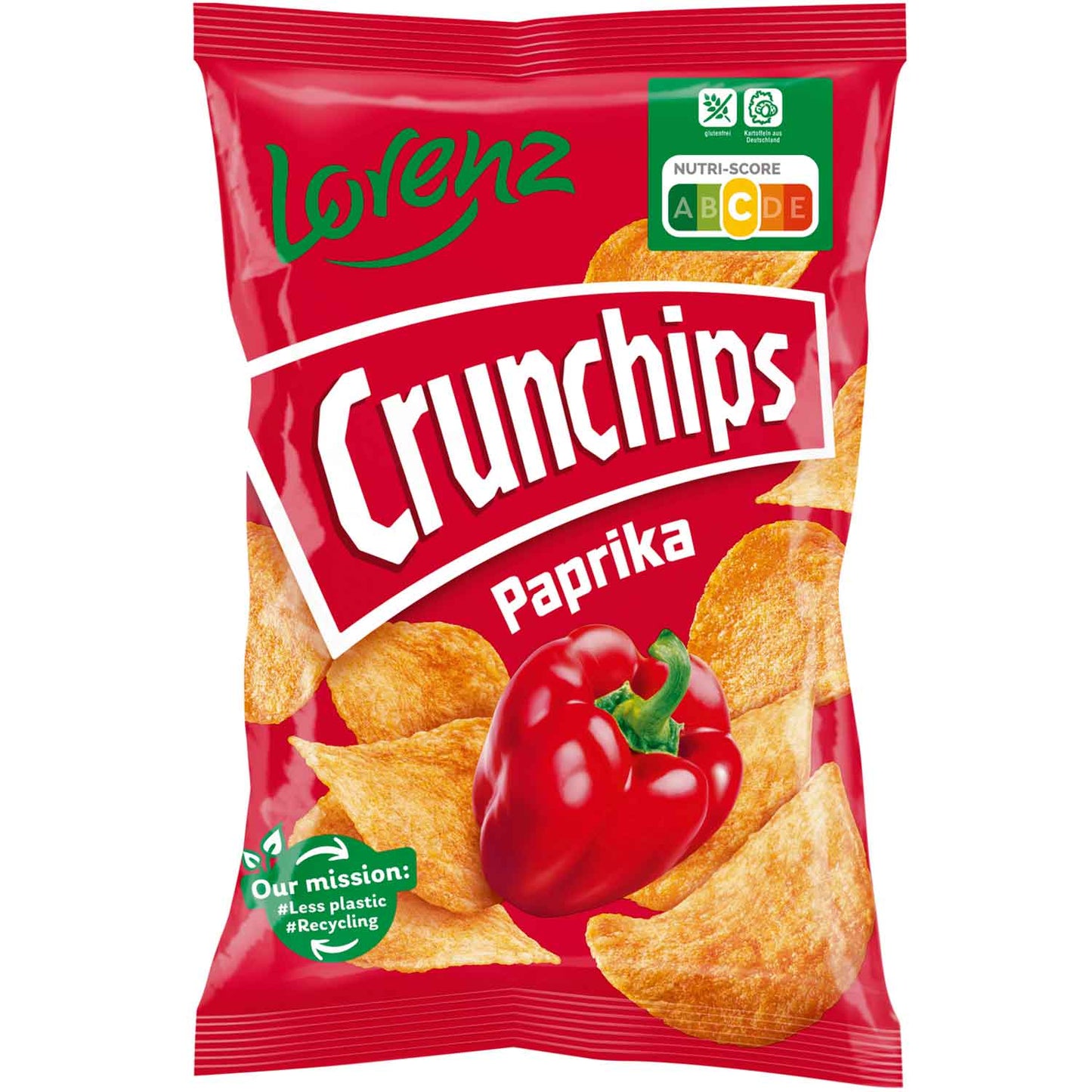 Crunchips Paprika 150g Kartoffel-Chips mit Paprika-Würzung