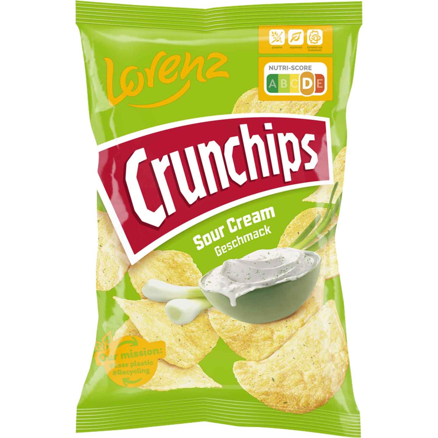Crunchips Sour Cream 150g Kartoffelchips mit Sour-Cream-Geschmack