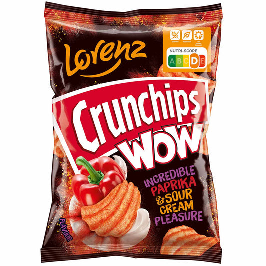 Crunchips WOW Incredible Paprika & Sour Cream Pleasure 110g - Candyshop.ch