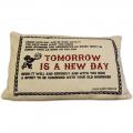 CUSCINI LETTERARI Copricuscino in Juta lavata / Cotton pillow case TOMORROW - Size 38x25cm SLEEP-C-12 Accessoires ansicht-2