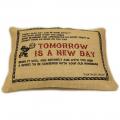 CUSCINI LETTERARI Copricuscino in Juta lavata / Juta washed pillow case TOMORROW - Size 38x25cm SLEEP-J-12 Accessoires ansicht-2