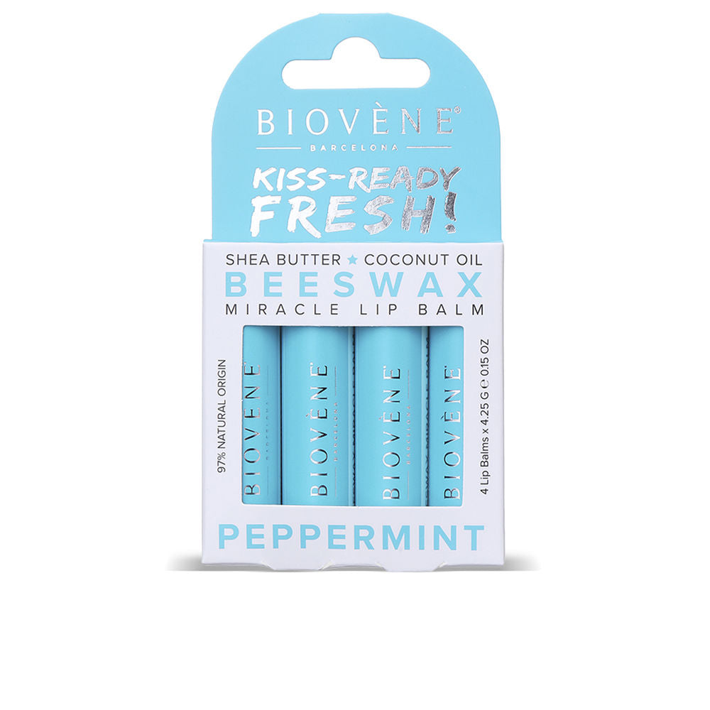BEESWAX PEPPERMINT LIP BALMS PACK 4 pc