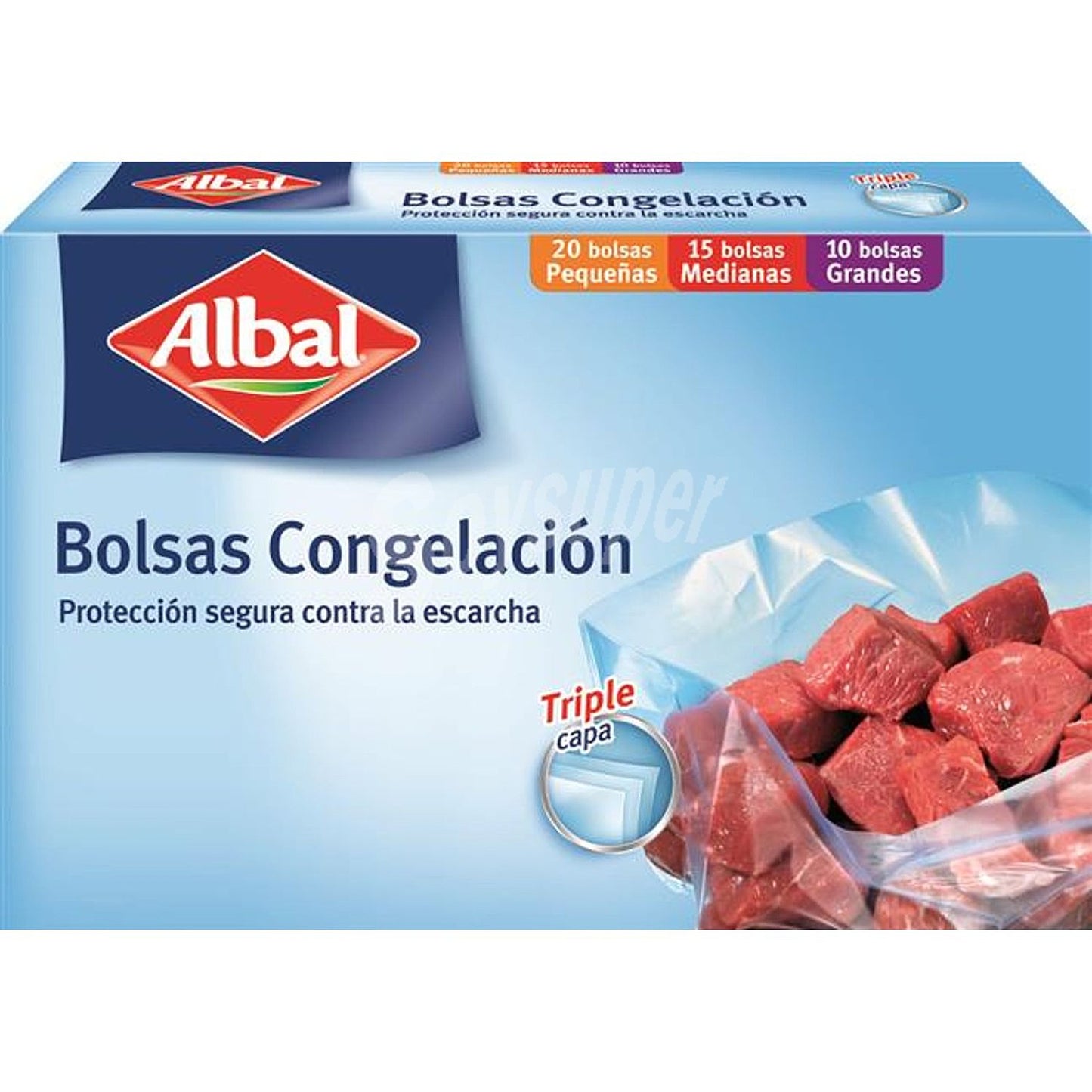 ALBAL ALBAL Gefrierbeutel 3 Größen 45 Stück Dreilagig Kosmetik
