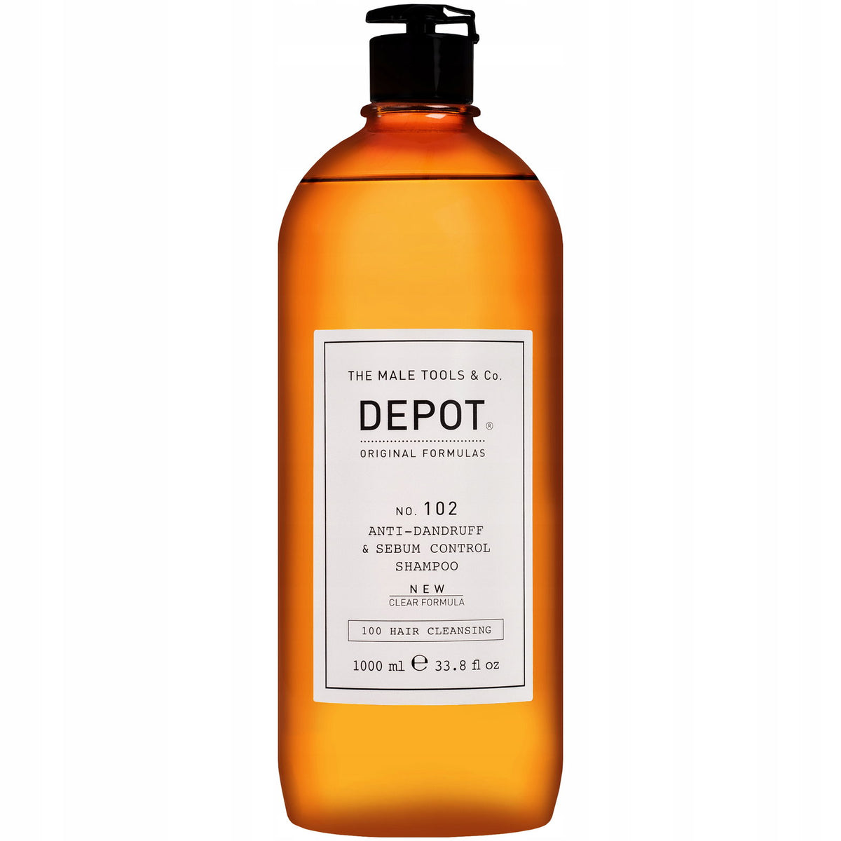 Depot Depot, 100 Hair Cleansing No. 102 Clear Formula, Botanischer Komplex, Haarshampoo, Anti-Schuppen & Sebumkontrolle, 1000