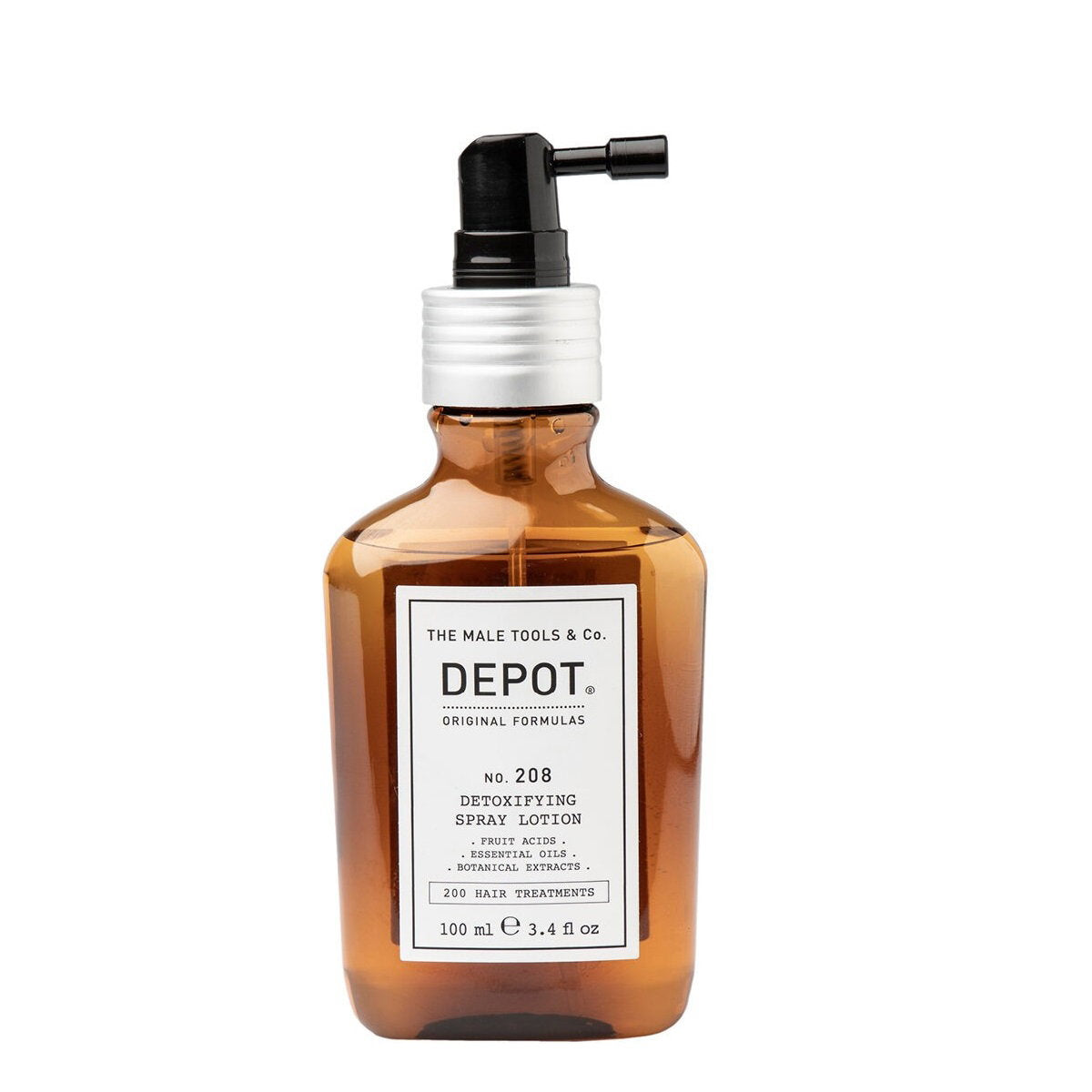 Depot Depot, 200 Hair Treatments No. 208, Botanischer Komplex, Leave-In Kopfhautbehandlungslotion, Zur Entgiftung, 100 ml Reg