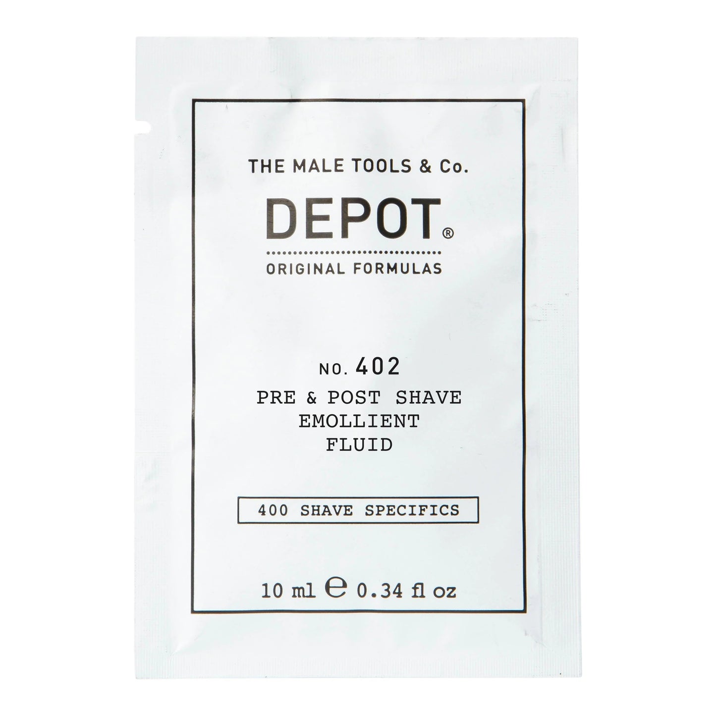 Depot 400 Shave Specifics No. 402 – Beruhigendes Vor- und Nachrasier-Fluid mit ätherischen Ölen, 10 ml