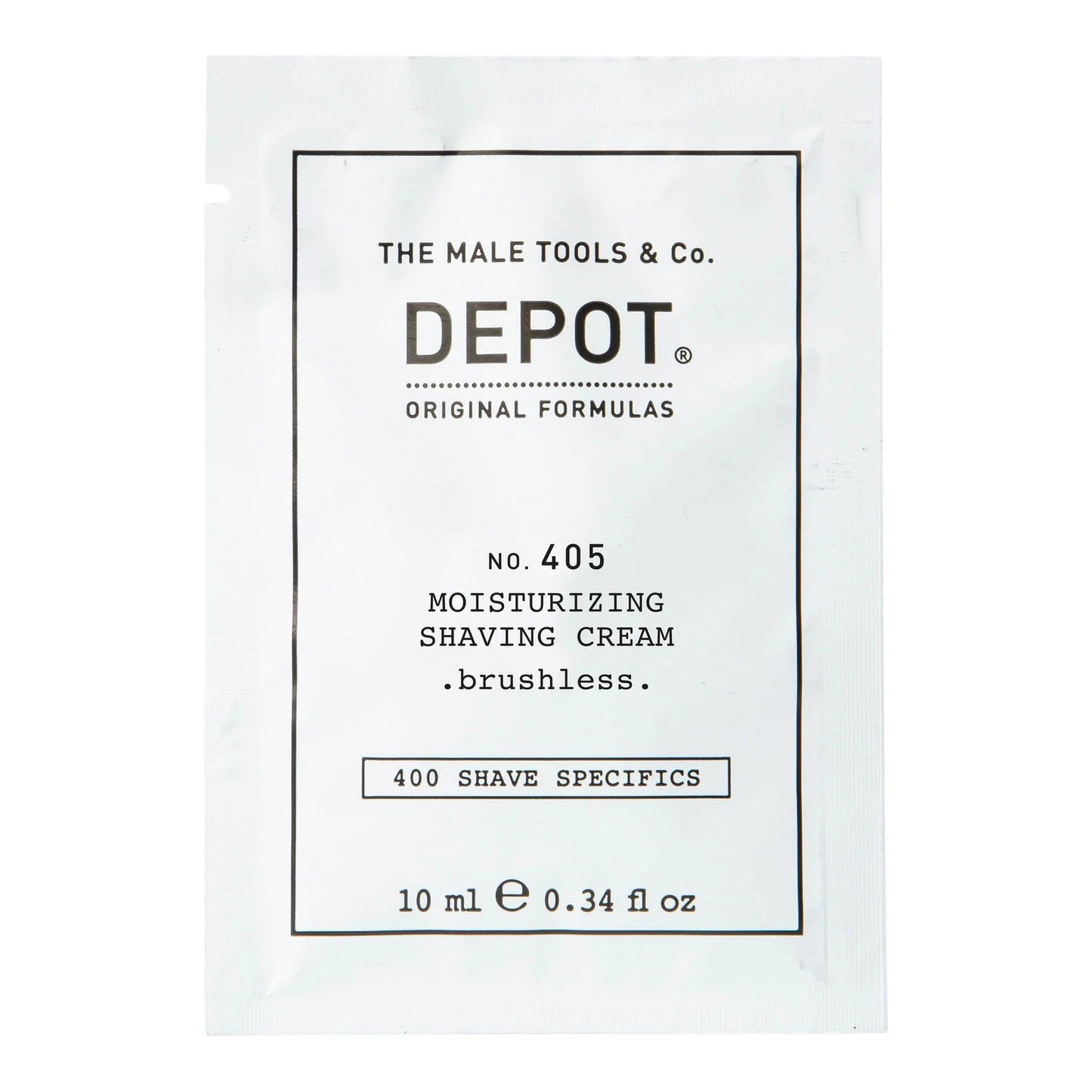 Depot Depot, 400 Shave Specifics No. 405, Allantoin, Feuchtigkeitsspendend, Rasiercreme, 10 ml Regular