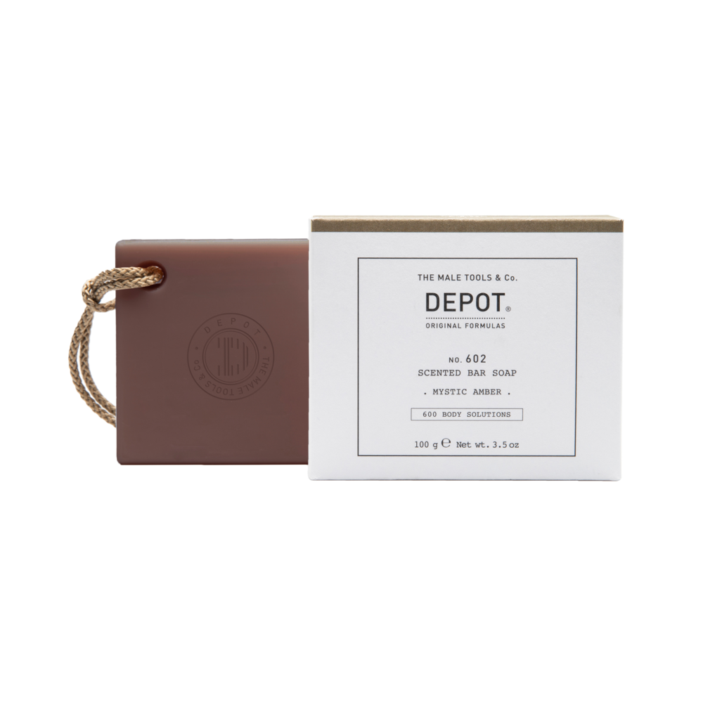 Depot Depot, 600 Body Solutions No. 602, Botanischer Komplex, Reinigung, Mystischer Bernstein, Duftende Seife, 100 g Regular