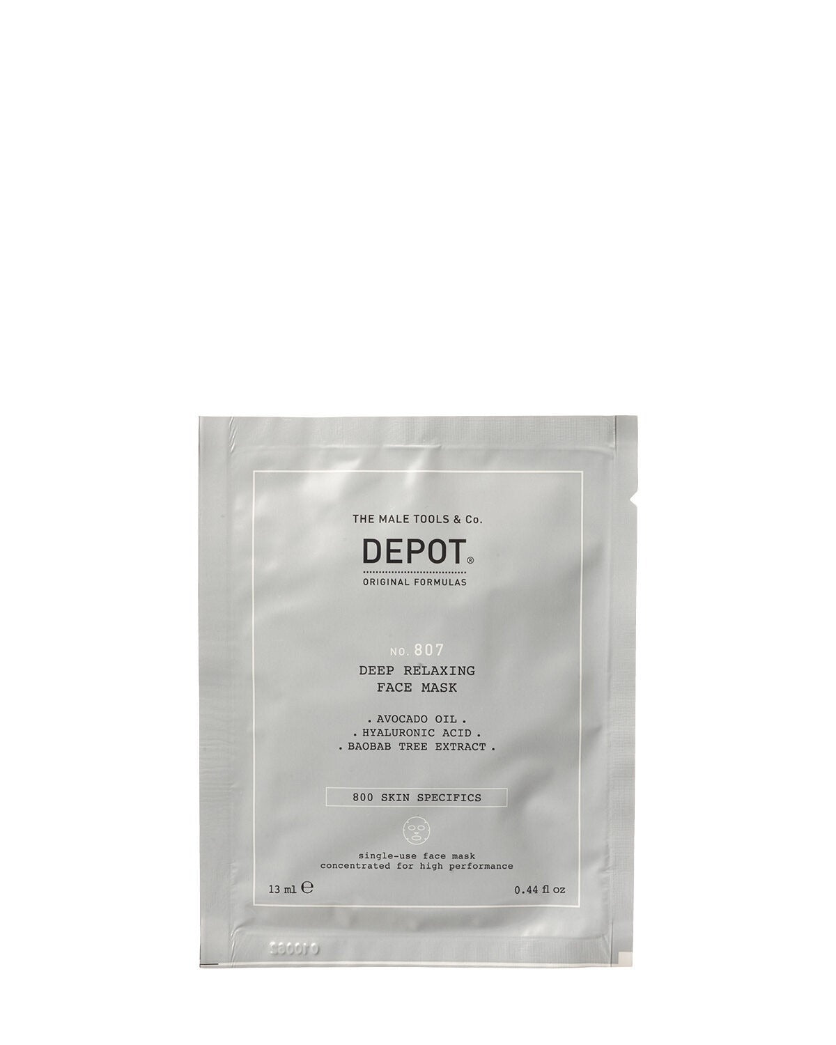 Depot Setzen, Depot, 800 Skin Specifics No. 807, Hyaluronsäure, Beruhigend/Feuchtigkeitsspendend & Nährend, Gesichtsmaske, Fü