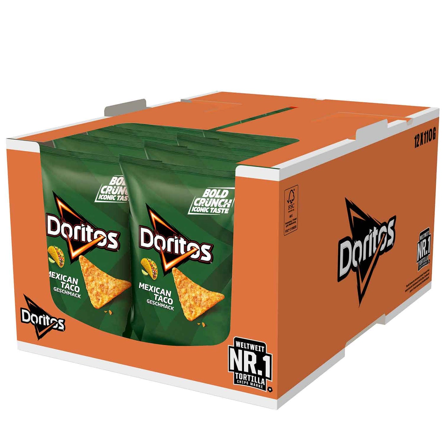 Doritos Mexican Taco 110g Tortilla-Chips mit mexikanischem Taco-Geschmack