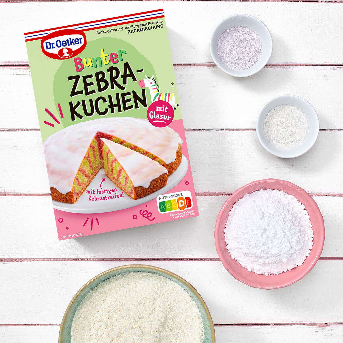 Dr. Oetker Backmischung Bunter Zebrakuchen - Candyshop.ch