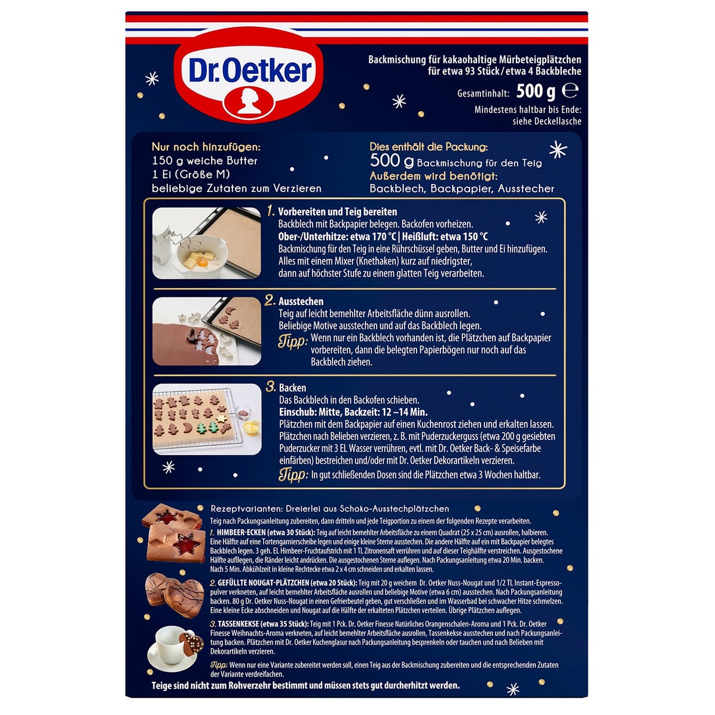 Dr. Oetker Backmischung Schoko-Ausstechplätzchen - Candyshop.ch