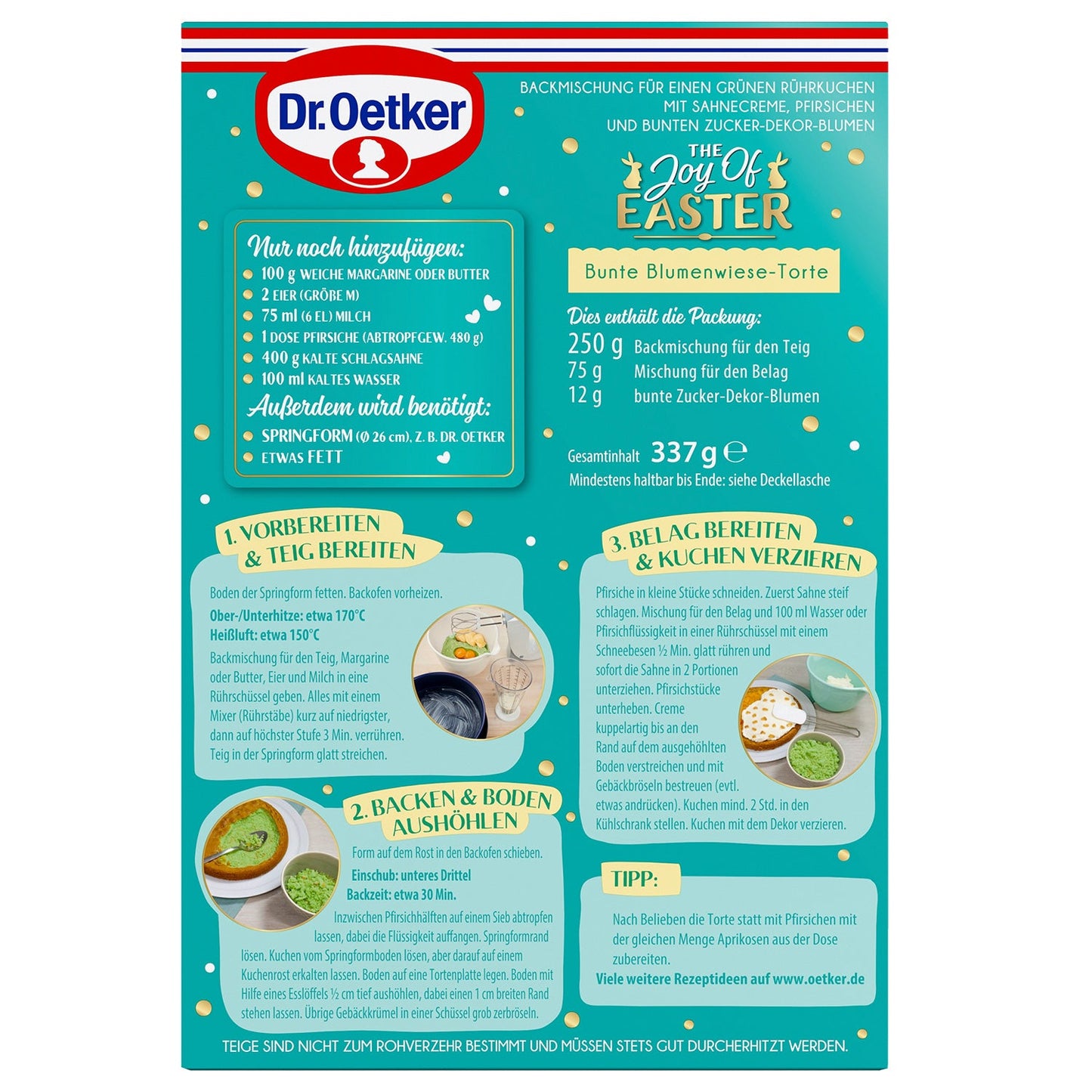 Dr Oetker Easter bunte Blumenwiese Torte Backmischung - Candyshop.ch