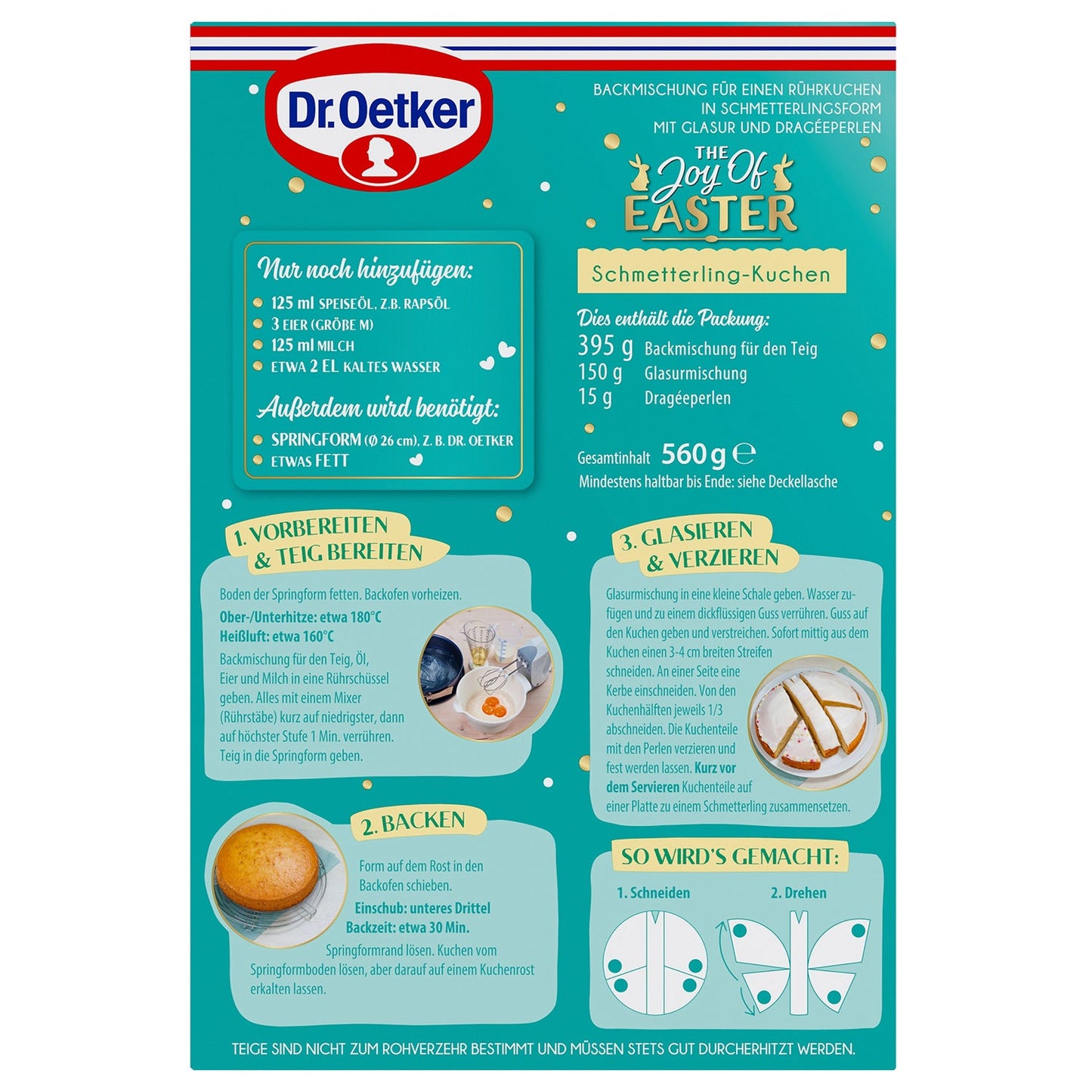 Dr Oetker Easter Schmetterling Kuchen Backmischung - Candyshop.ch