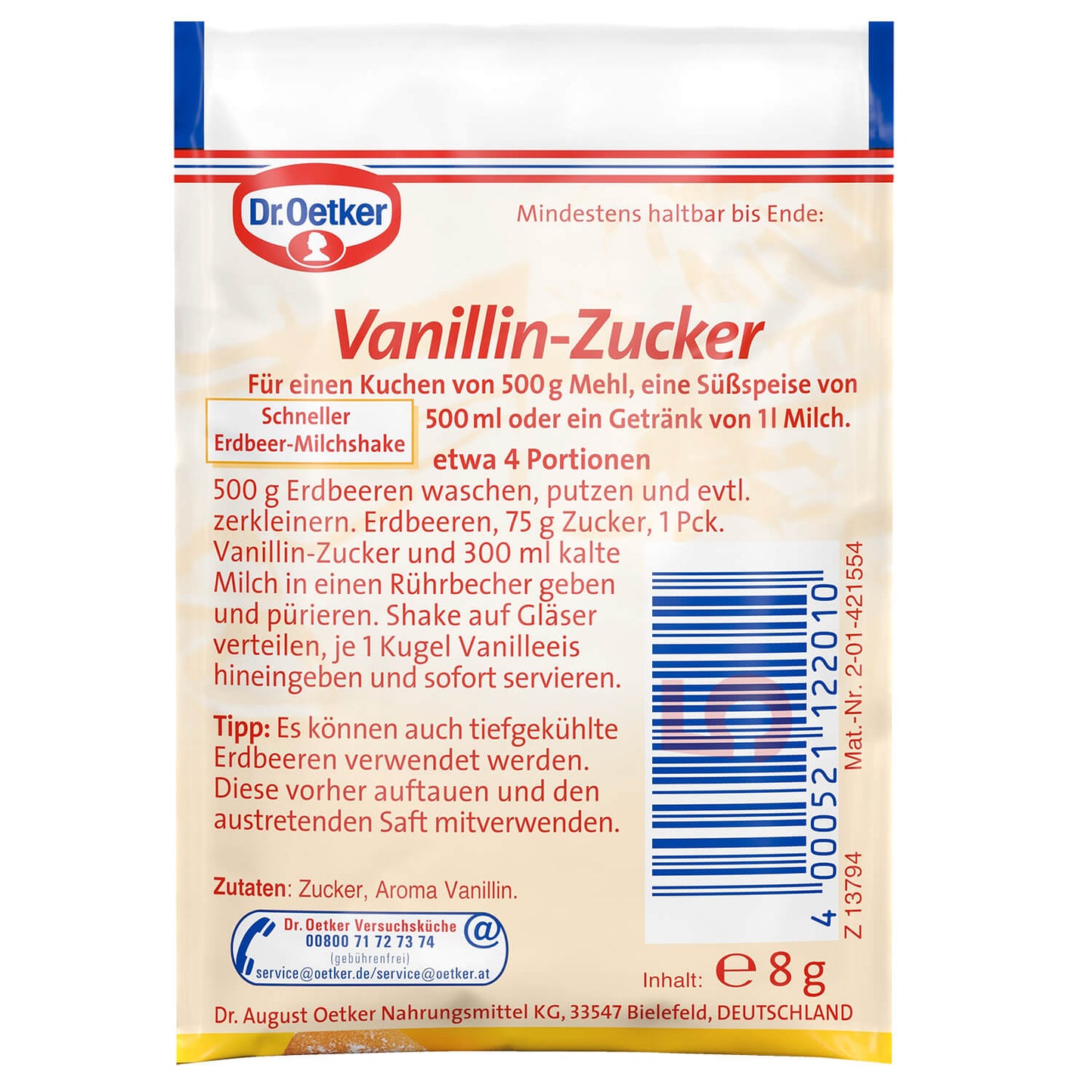 Dr Oetker Vanillin Zucker 5er - Candyshop.ch