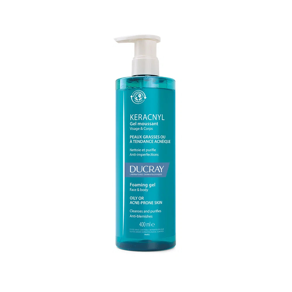 Ducray Ducray, Keracnyl, Anti-Akne, Reinigungsgel, Für Gesicht & Körper, 400 ml Regular
