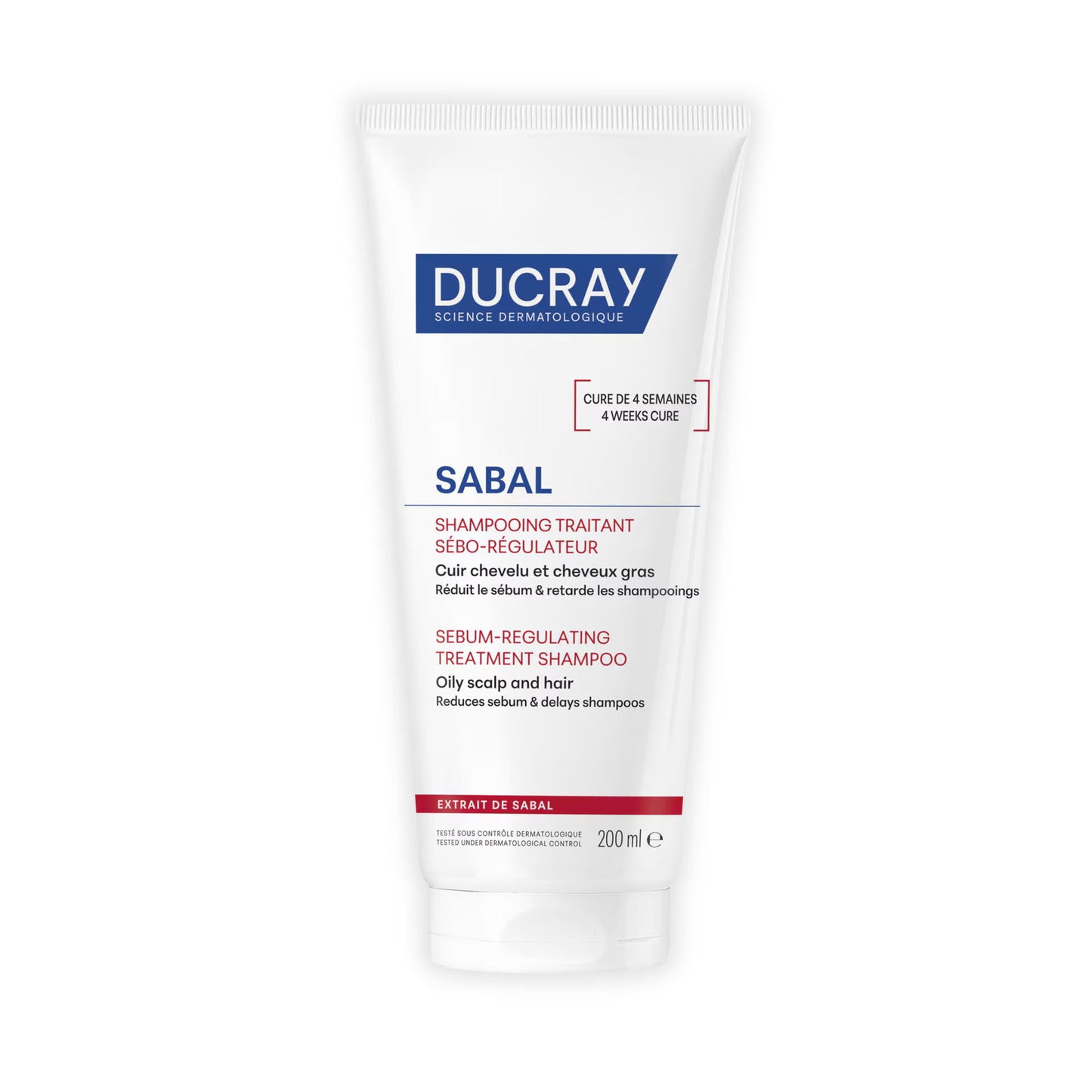 Ducray Ducray, Sabal Argeal, Haarbehandlung Shampoo, Sebumkontrolle, Für fettiges Haar, 200 ml Regular