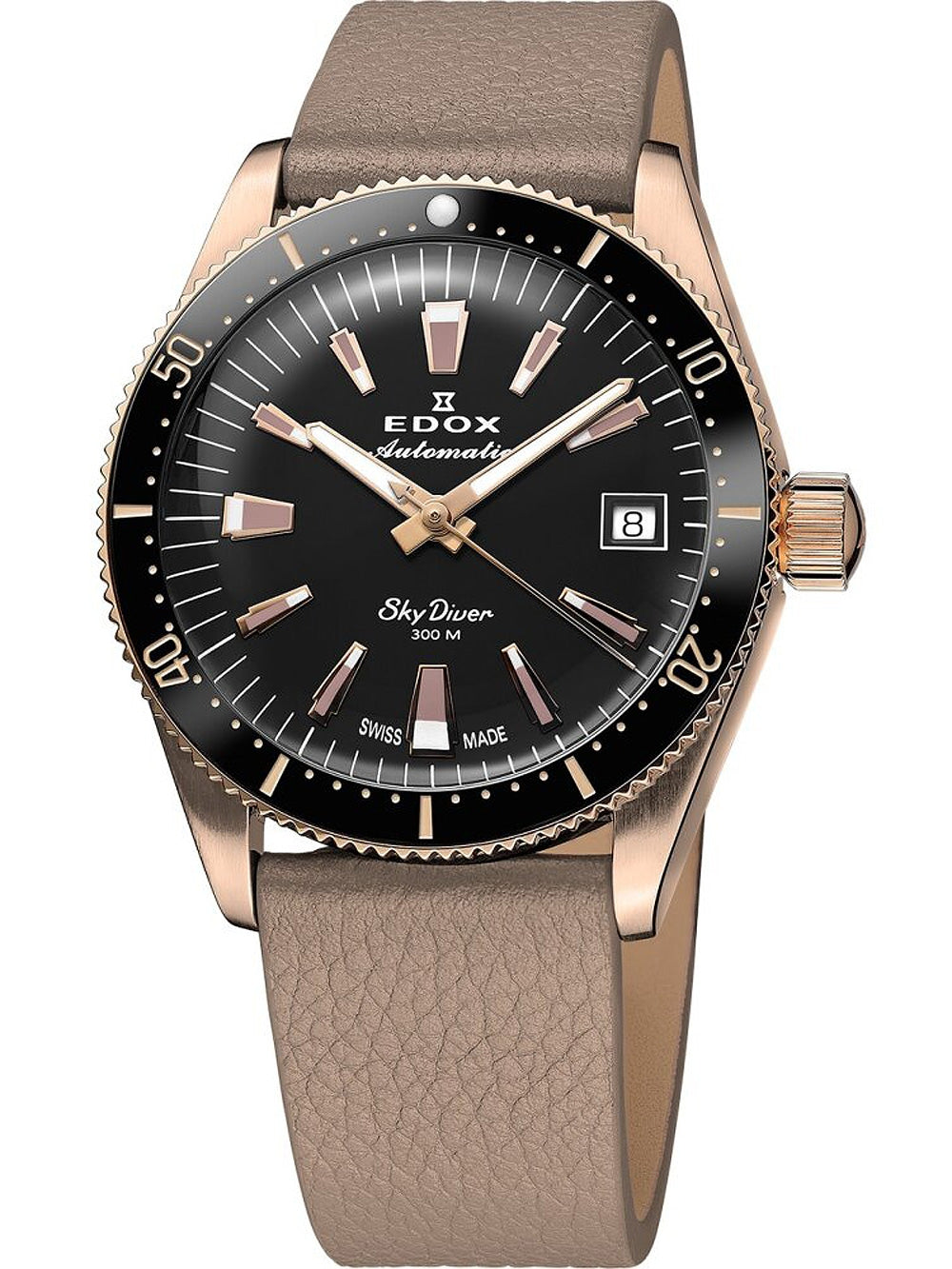 EDOX 80131-37RNC-NI Analoguhr Armbanduhr 36 mm ansicht-3