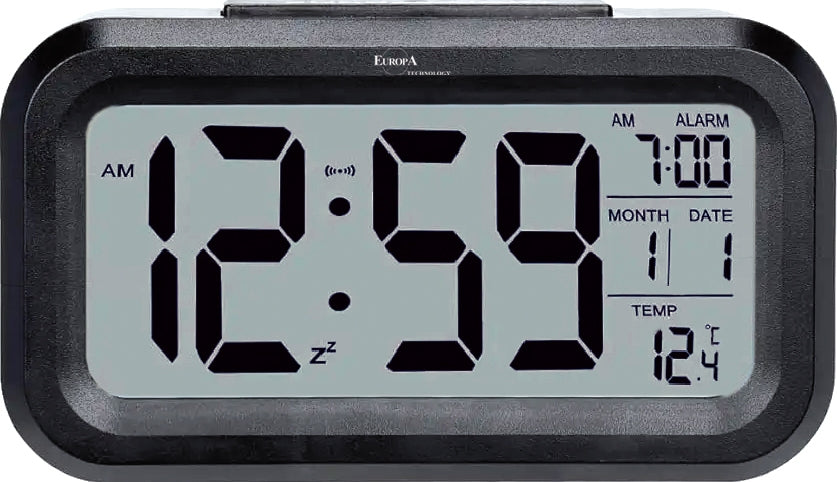 ELITE Sveglia digitale con luce LED automatica (sensore crepuscolare) - NERO - Digital alarm clock with automatic LED light (twilight sensor) - BLACK DV201_B Multifunction Armbanduhr Schwarz ansicht-3