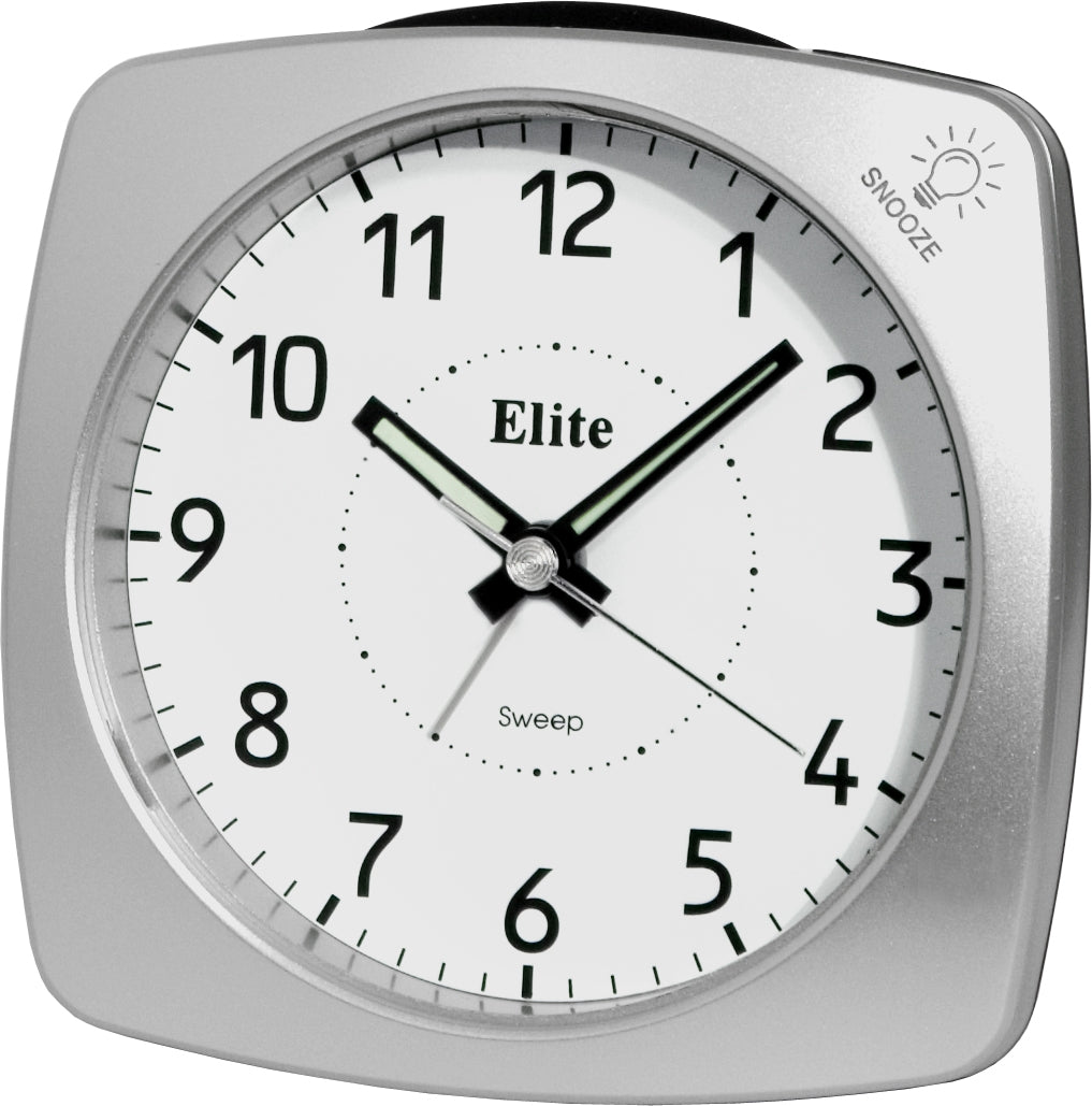 ELITE Sveglia silent con luce e snooze - ARGENTO - Silent alarm clock with light and snooze - SILVER ST4500_S Multifunction Armbanduhr Silber ansicht-3