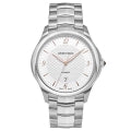 EMPORIO ARMANI SWISS MADE ESEDRA - Automatic Herren Date Armbanduhr aus Edelstahl mit SS – Seitenansicht