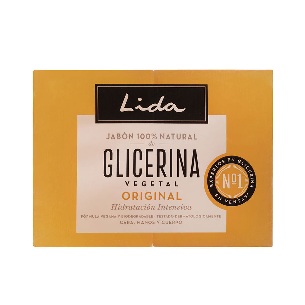 LIDA SOAP 100% NATURAL ORIGINAL GLYCERINE LOT 2 x 125 gr