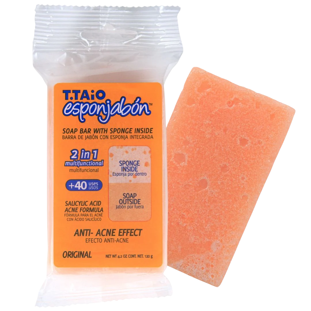 Esponjabon Esponjabon, Esponjabon, Anti-Akne, Seife und Schwamm 2-in-1, Für das Gesicht, 120 g Regular