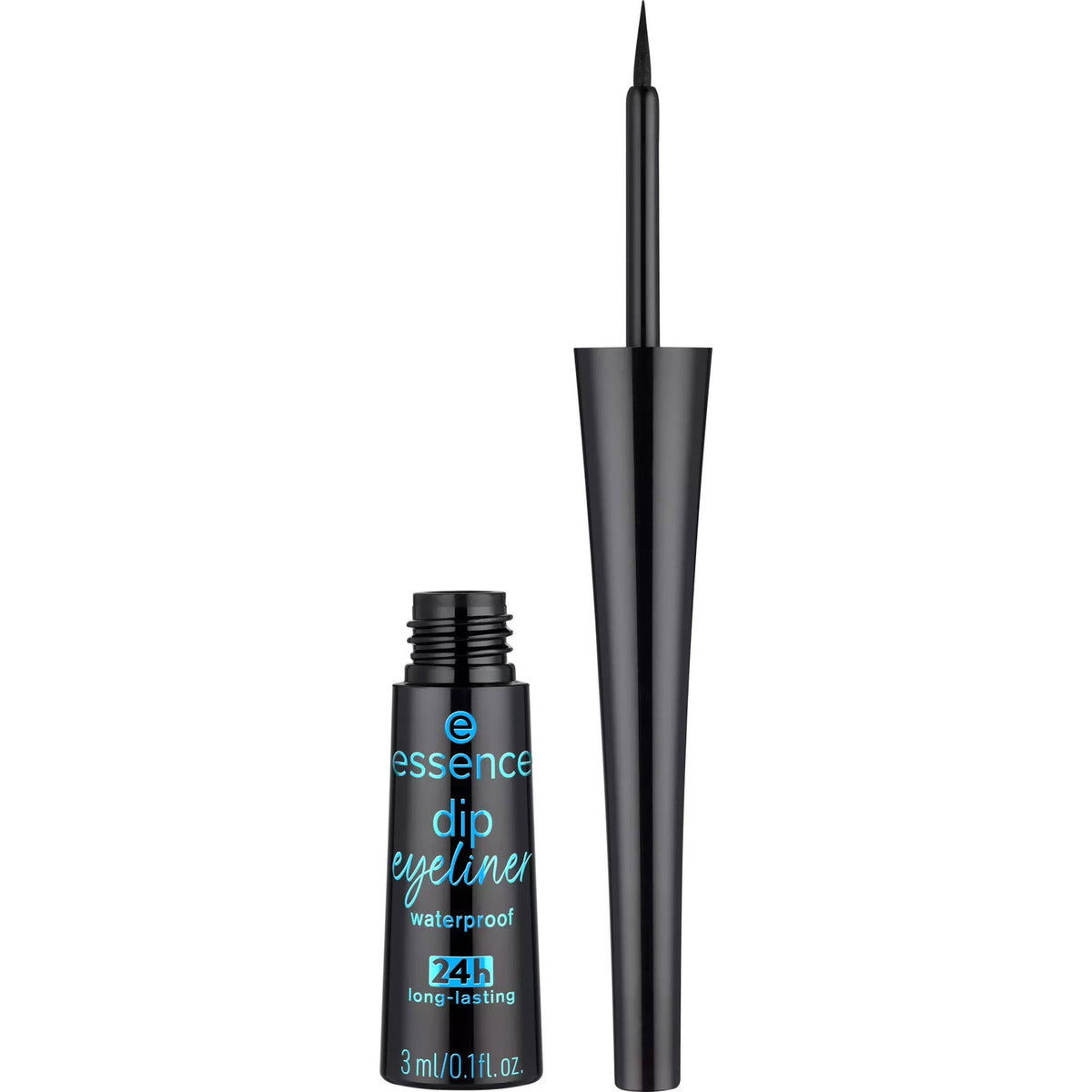 Essence Essence, Dip Eyeliner 24h, Flüssiger Eyeliner, 01, Schwarz, 3 ml Regular