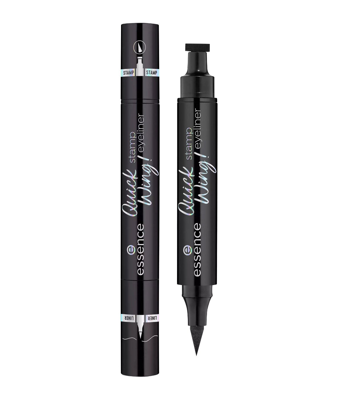 Essence Essence, Quick Wing!, Double-sided, Matt, Flüssiger Eyeliner, 01, Schwarz, 3.5 ml Regular