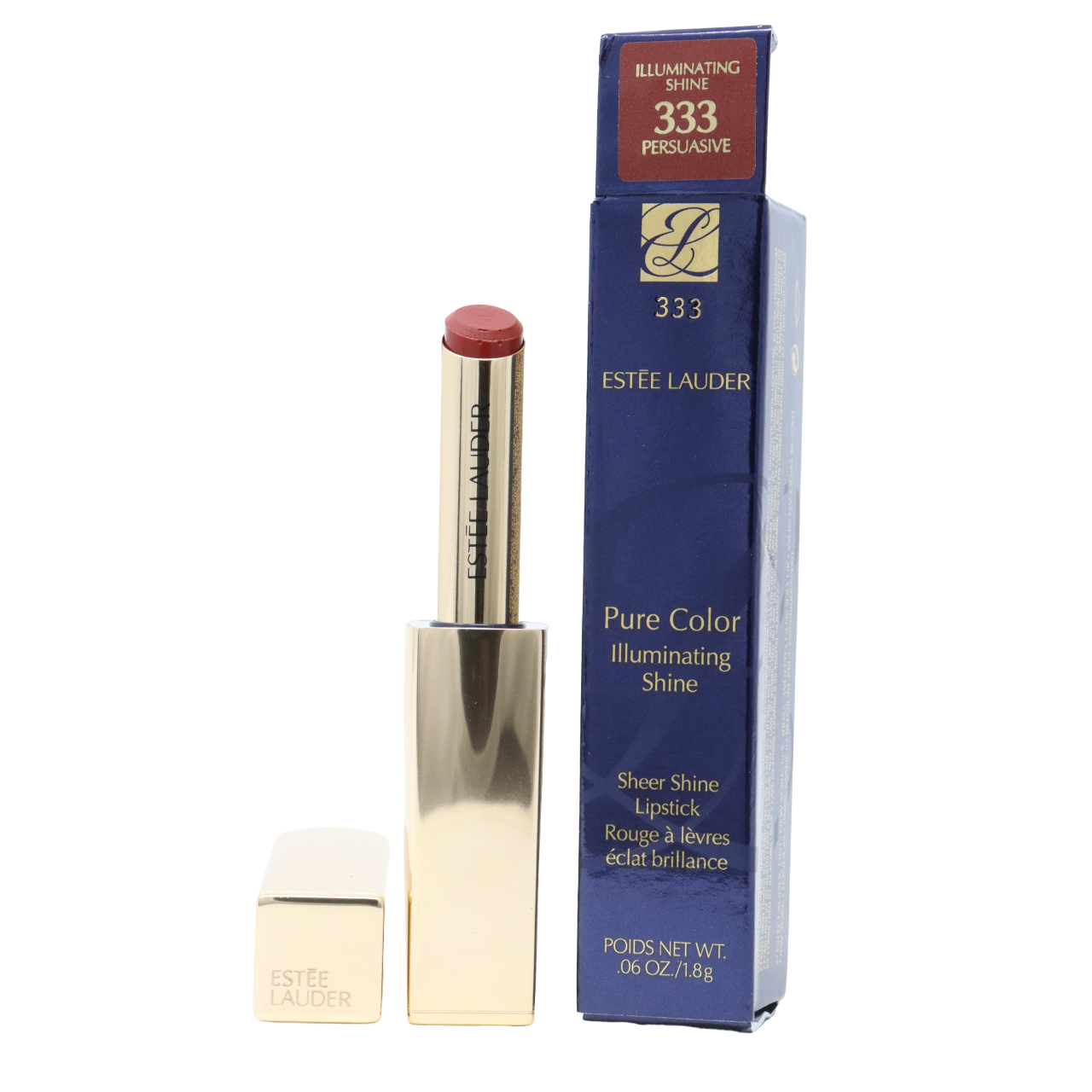 Estee Lauder Estee Lauder, Pure Color - Illuminating Shine, Parabenfrei, Reiner Glanz, Creme-Lippenstift, Nr. 333, Überzeugen
