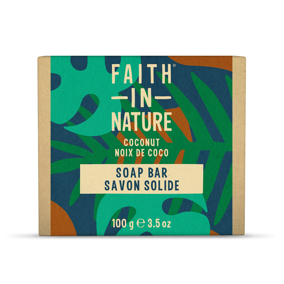 Faith In Nature Faith In Nature, Coconut, Cleansing & Moisturising, Seifenstück, 100 g Regular