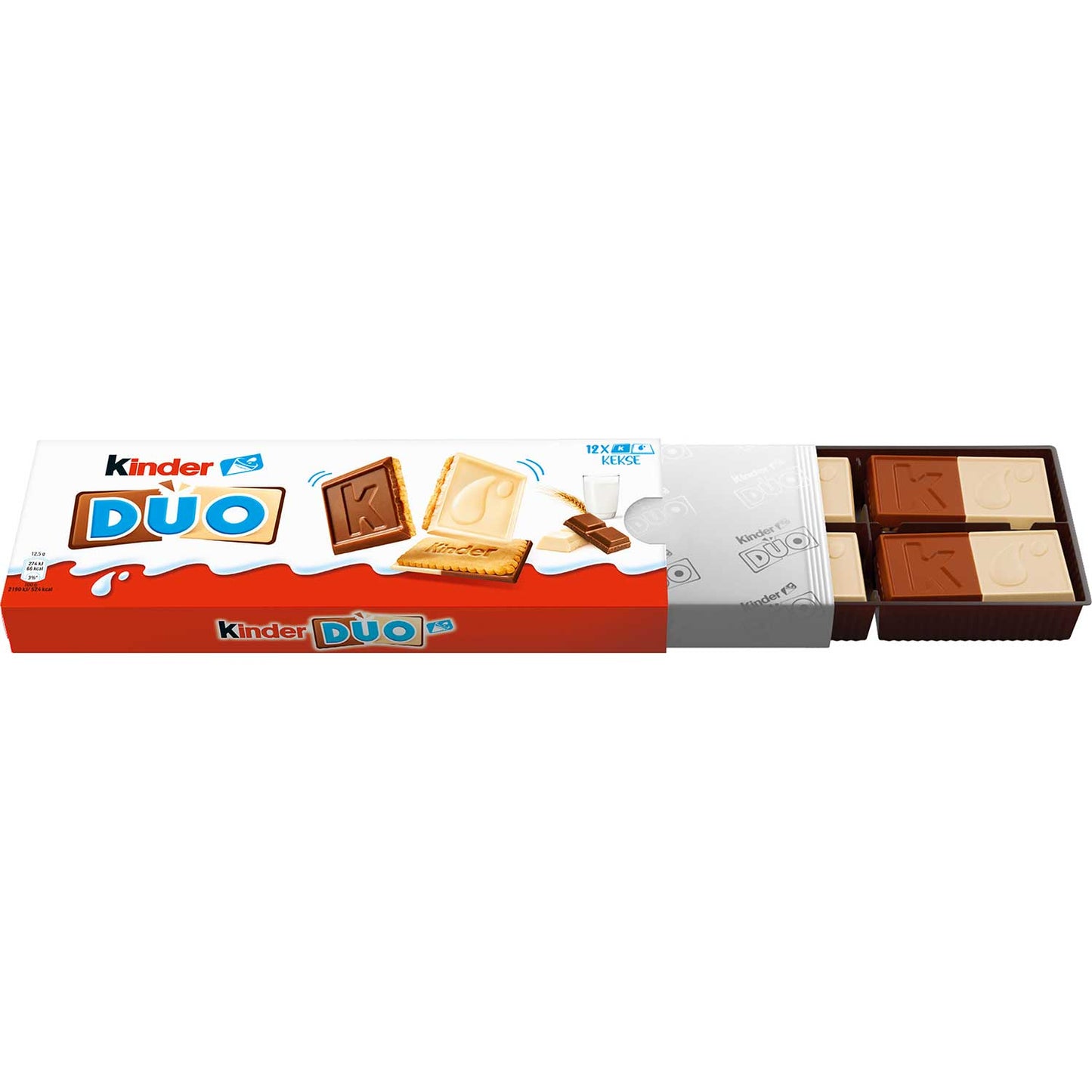 kinder Duo Kekse 12er Kekse mit weißer Schokolade und Milchschokolade - Candyshop.ch