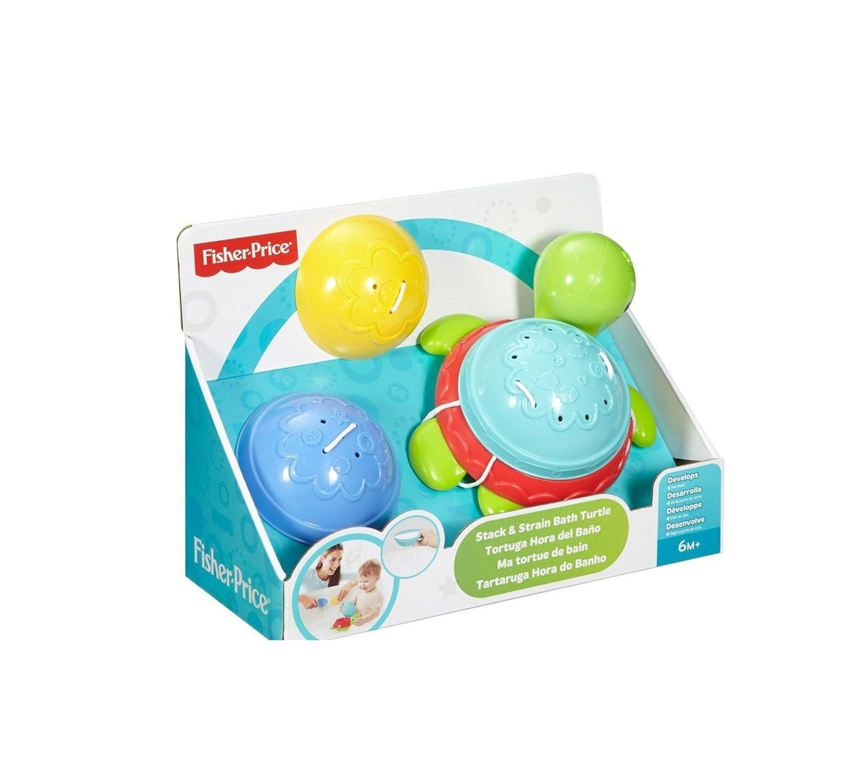 Fisher Price Fisher Price, Stack & Strain, Badewannenschildkröte, Unisex, 6+ monate Regular