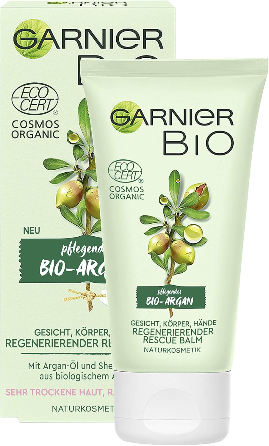 Garnier Garnier, Bio - Argan Nutriente, Arganöl, Körperbalsam, Gesicht, Körper, Hände, 50 ml Regular