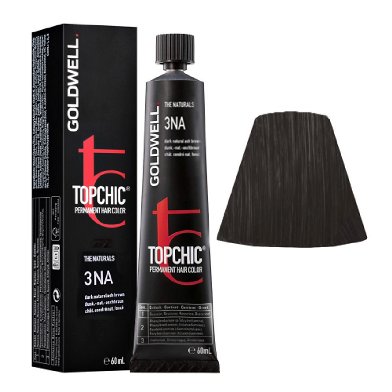 Goldwell TopChic Permanente Haarfarbe 3Na Dunkelbraun – 60 ml für langanhaltende Farbintensität