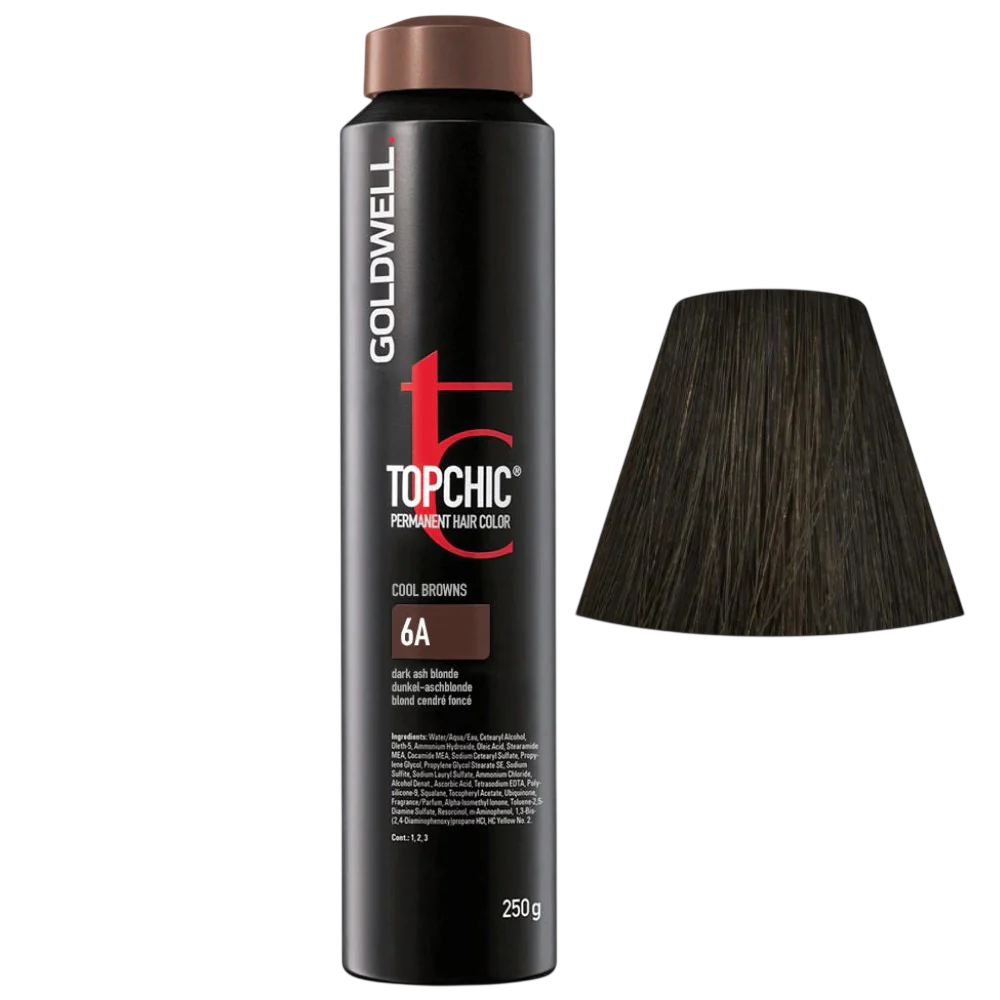 Goldwell TopChic 6A Dark Ash Blonde – Permanente Haarfarbe 250 ml für natürliche Farbtiefe