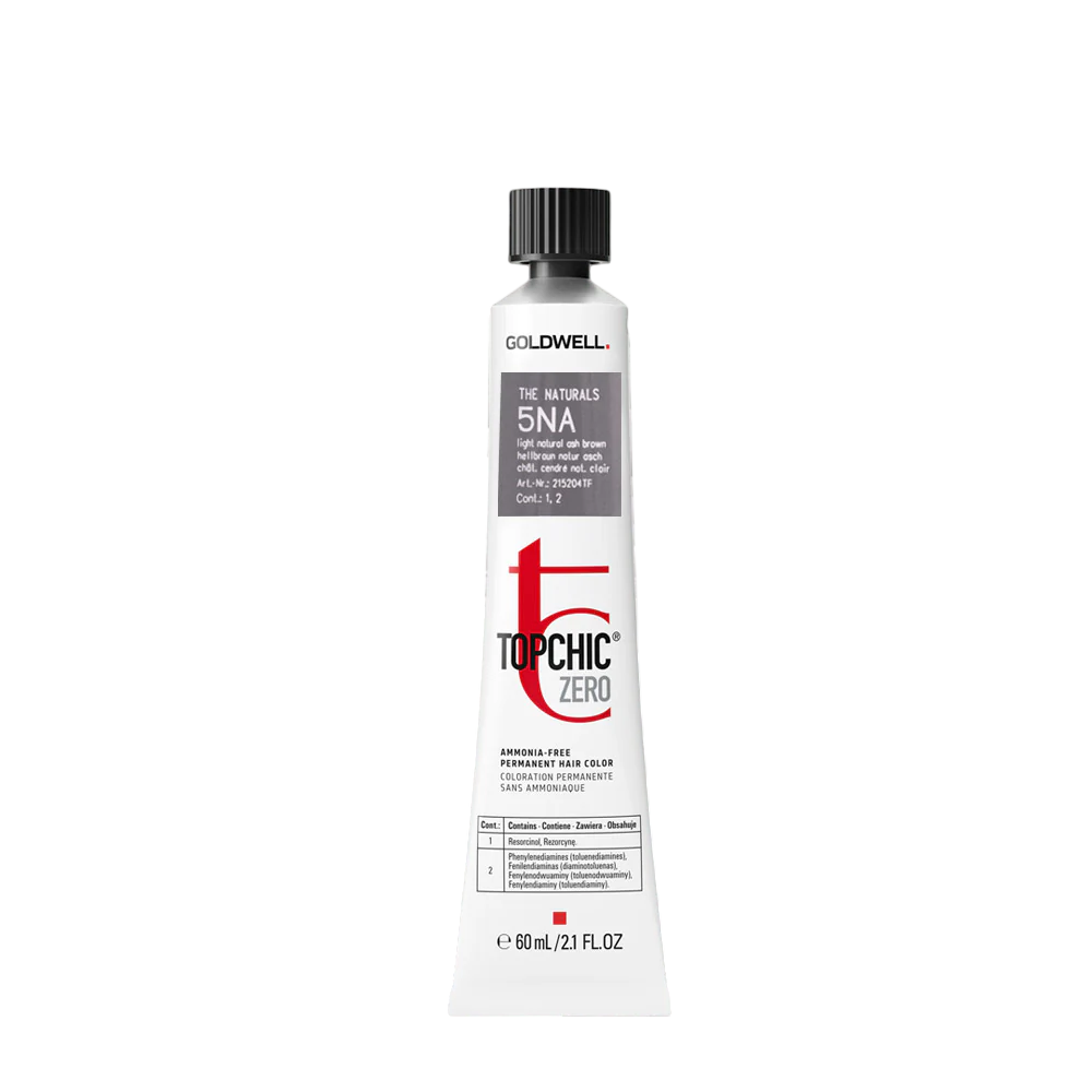 Goldwell Goldwell, TopChic Zero, Permanente Haarfarbe, 5NA Light Natural Ash Brown, 60 ml Regular