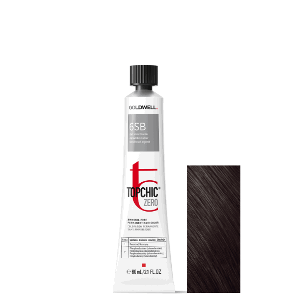 Goldwell Goldwell, TopChic Zero, Permanente Haarfarbe, 6SB Silver Blonde, 60 ml Regular