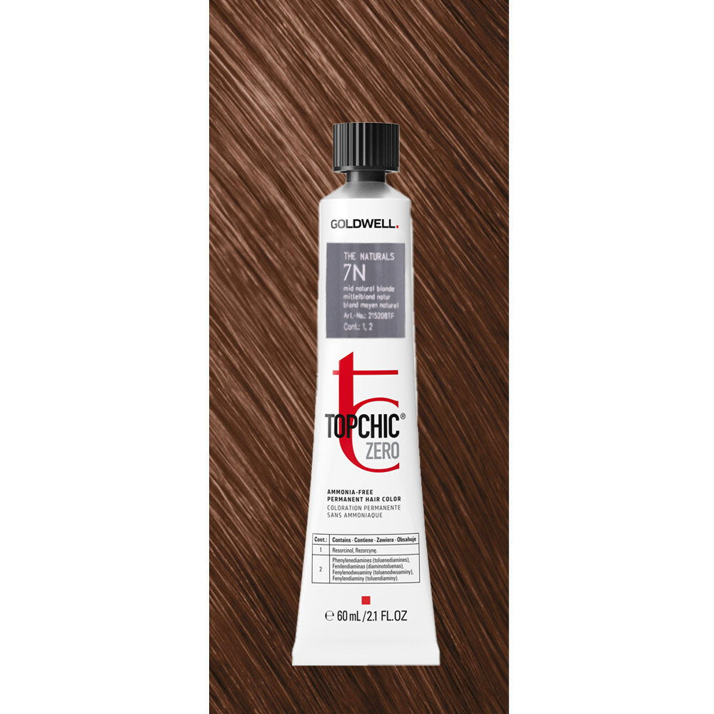 Goldwell Goldwell, TopChic Zero, Permanente Haarfarbe, 7N Natural Blonde, 60 ml Regular