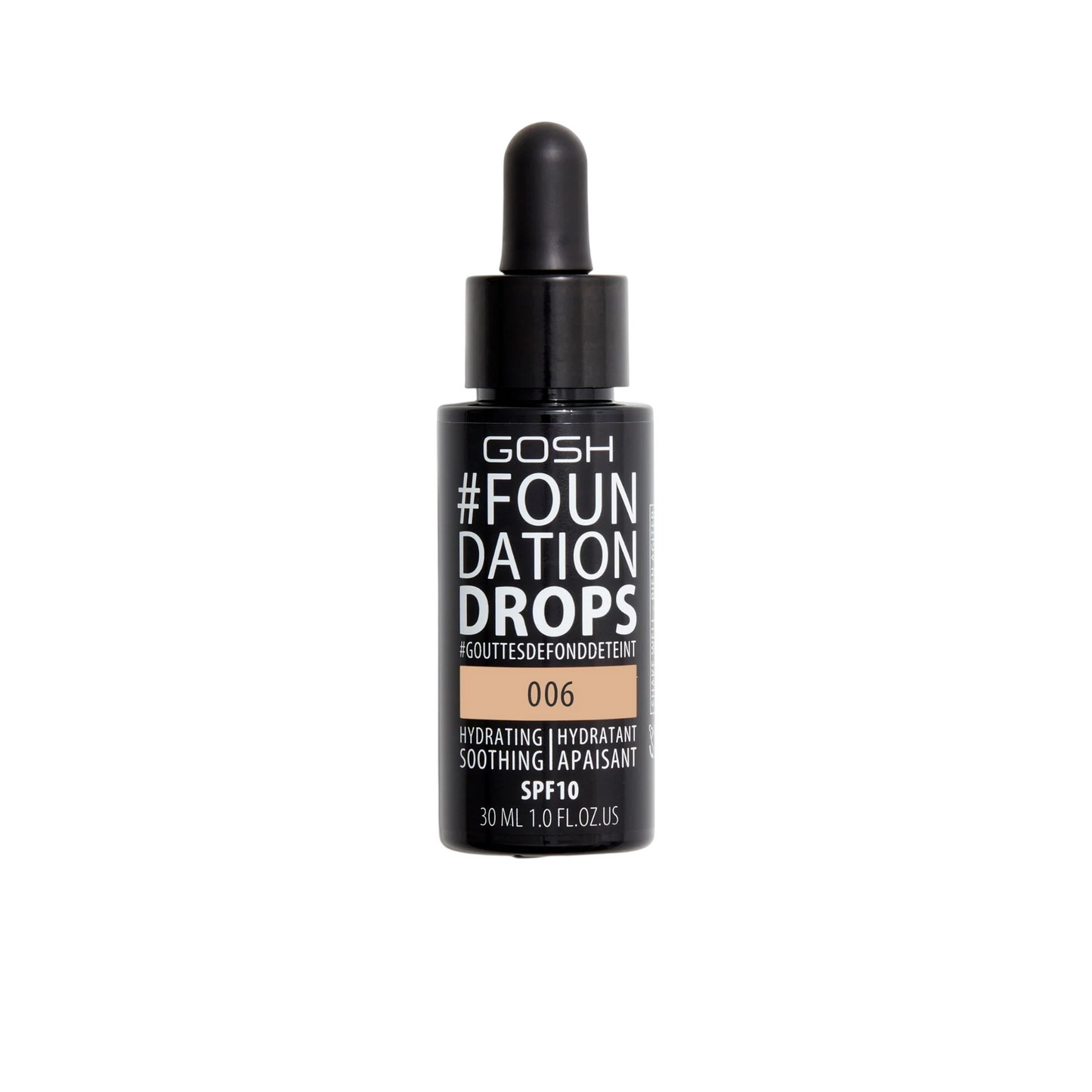 Gosh Gosh, Drops, Flüssige Grundierung, 006, Rehbraun, SPF 10, 30 ml Regular